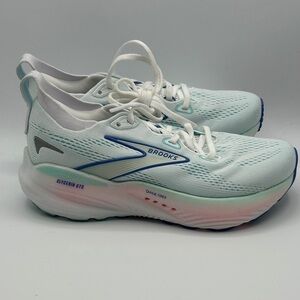 Brooks Glycerin GTS Women's 6.5 Wide White and Blue Running S23